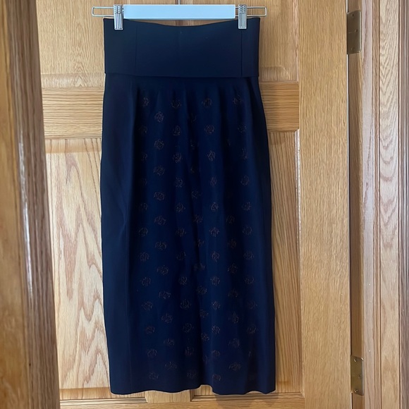 Chloe long knit navy skirt size S - Picture 6 of 8